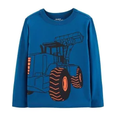 BLUSA MANGA CUMPRIDA AZUL TRATOR - OSHKOSH
