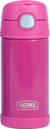 Garrafa Térmica Infantil Inox Canudo Rosa Orlando 355ml - Thermos - SKU: F4019PK