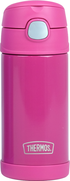 Garrafa Térmica Infantil Inox Canudo Rosa Orlando 355ml - Thermos - SKU: F4019PK