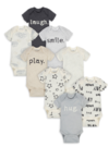 Conjunto Body 8 pç Onesies - cinza neutro