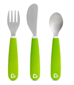 KIT 3 TALHERES MUNCHKIN - verde - 02.17360