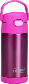 Garrafa Térmica Infantil Inox Canudo Rosa Tokyo - 355ml Thermos - SKU: F4100PK