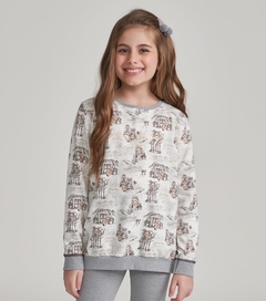 Pijama Manga Longa com Legging Infantil - 67453
