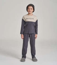 Pijama Manga Longa Infantil WHERE na internet
