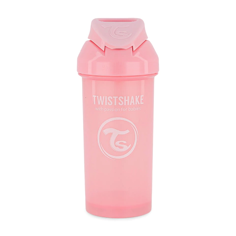 GARRAFINHA COM CANUDO 360 ML ROSA - TWISTSHAKE - A-45-303