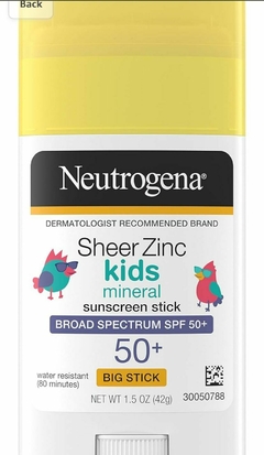 PROTETOR SOLAR Neutrogena Sheer Óxido de Zinco Kids , FPS Proteção UVA/UVB & Resistente à Água com Aplicação Sem Resíduos, Sem Bagunça, Óleo- & Sem Parabeno - comprar online