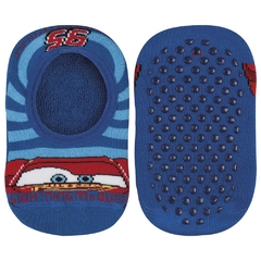 Meia antiderrapante disney carros - lupo azul - comprar online