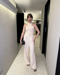 Macacão Alfaiataria Bege