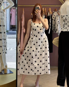 Vestido Midi de Poá - comprar online