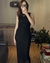 Vestido Midi de Tule Drapeado Preto - comprar online