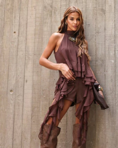 Shorts Suede Marrom - comprar online