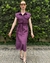 Saia Midi de Camurça Roxa - Catherine - Loja Online de Moda Feminina
