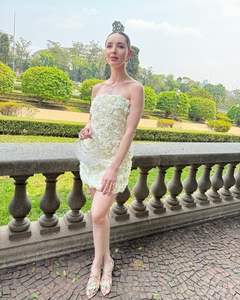 Vestido Curto Tubinho Off White