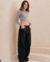 Calça Jeans Cintura Alta Barrel Preta