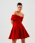 Vestido Curto Vermelho de Laço - comprar online