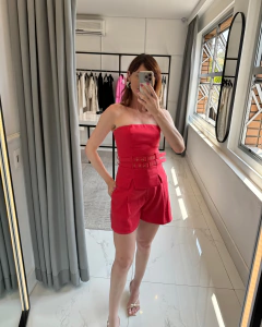 Shorts de Linho Cintura Alta Com Pregas