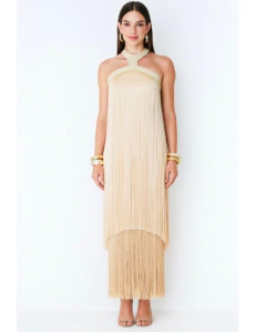 Vestido Longo de Franja - comprar online