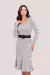 VESTIDO JACQUARD COM CINTO - 31908 - Joyaly