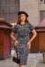 VESTIDO DETALHE COURO - 65577 - comprar online