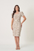 VESTIDO LISTRADO COM BOTÕES - 32060
