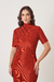 VESTIDO MIDI RECORTE OMBRO - 65546 - loja online