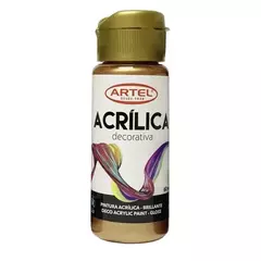 Pintura Acrilica Decorativa Metálico 60ml. - Artel - Tienda Diseñarte