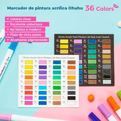 Set acrílico 36 colores doble punta - Ohuhu - comprar online