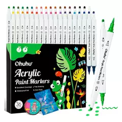 Set acrílico 36 colores doble punta - Ohuhu