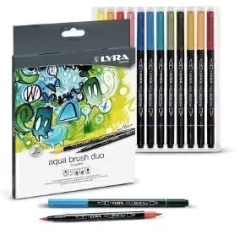 ROTULADORES LYRA AQUA BRUSH DUO SET 12 COLORES