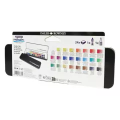Acuarela 24 colores Caja metalica Daler Rowney en internet