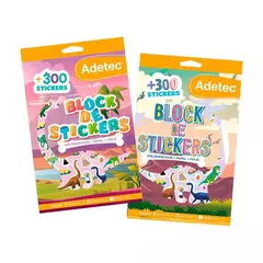 Block de stickers Dinosaurios - Adetec