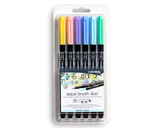 Marcadores Lyra Aqua Brush Duo Set 6 Tonos Pastel