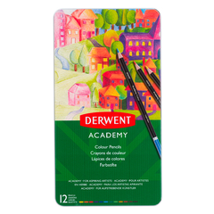 Lápiz Color Caja 12 Colores Derwent Academy