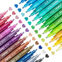 Set de marcadores glitter 24 colores - Ohuhu - comprar online