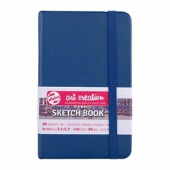 Sketchbook AZUL MARINO, 9 x 14 cm, 140 g.