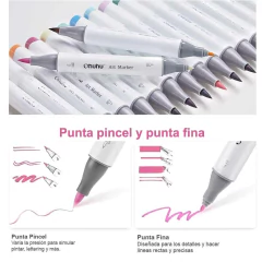 Set 48 colores pastel punta Pincel y Fina- Ohuhu en internet