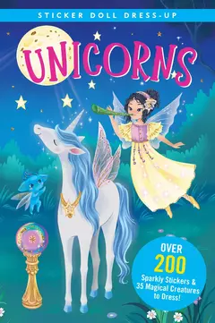 Libro de pegatinas para vestir muñecas con unicornios