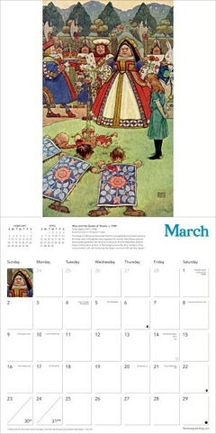 Calendario de pared de Alicia en el país de las maravillas 2025 - Flame Tree - comprar online