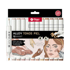 Marcador Artístico Alloy tonos Piel Filgo