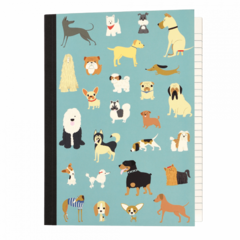 Libreta tapa blanda Perros - Rex London - comprar online