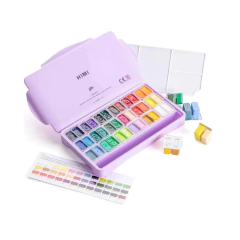 Set gouache 36 colores 12G. Estuche lila - Himi