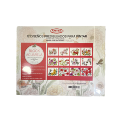 Block acuarela predibujado para pintar Artel - comprar online