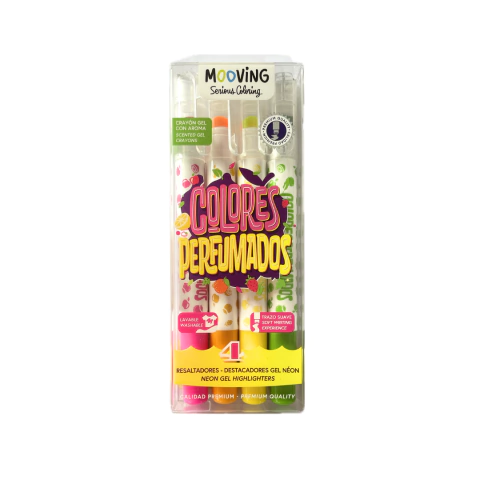 Set 4 destacadores con aroma - Mooving