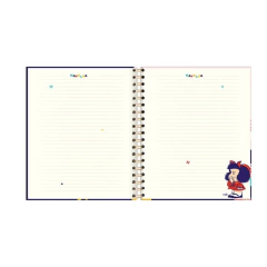 Libreta Tapa Dura con Espiral Grande – Mafalda (rosa) - comprar online