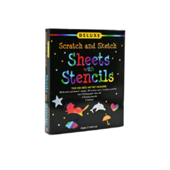 Deluxe Scratch and Sketch Kit (50 hojas surtidas con plantillas extra)