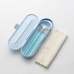 Set de pinceles multiforma Estuche celeste Himi
