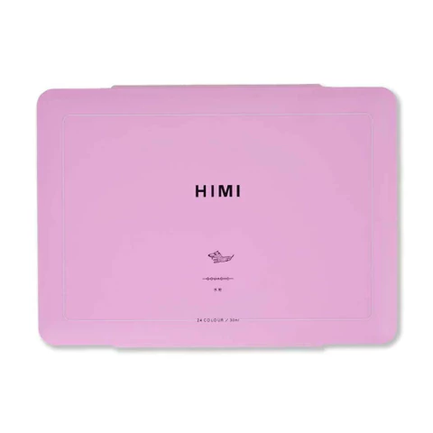 Set Gouache 24 colores 30g. con pinceles Estuche Rosa - Himi