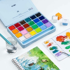 Set Gouache 24 colores 30g. Estuche Celeste - Himi - Tienda Diseñarte