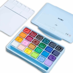 Imagen de Set Gouache 24 colores 30g. Estuche Celeste - Himi