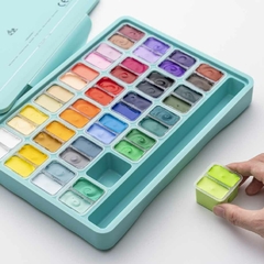 Set Gouache 48 colores 12g. Estuche Menta oscuro nueva versión - Himi - tienda online